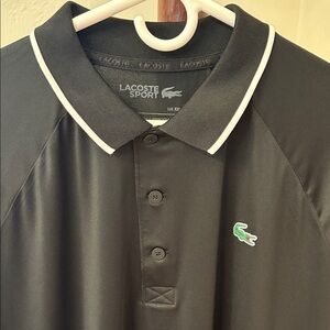 Men’s long sleeve Lacoste sport shirt.